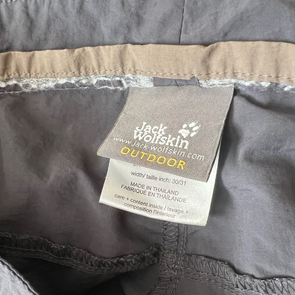 Jack Wolfskin Outdoor Belsen Capris Pants Grey 20” Inseam Women’s Medium Hiking - Picture 3 of 5